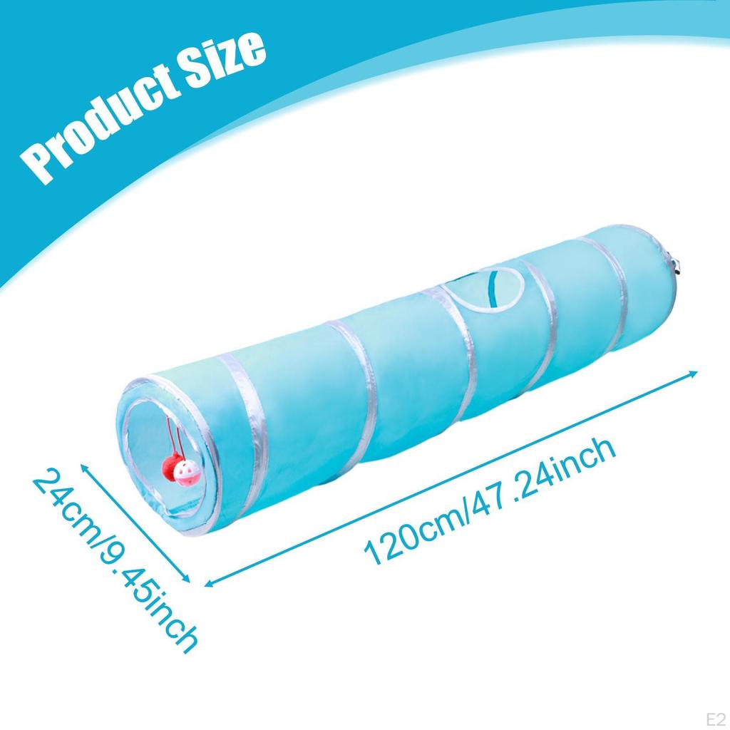 Cat Tunnel with Hole,Space Saving,Hideaway,Lightweight,Agility Training Toy Pet Tube for Kitten