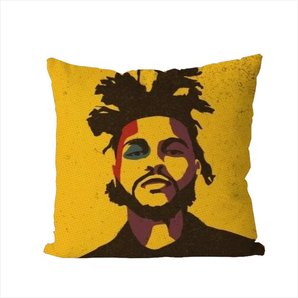 Federa Cuscino Singer The Weeknd Per Auto Divano Decorativa Casa Stampa Double-sided Peluche Quadrato Cuscino Decorativo Copricuscino
