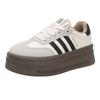 Leather children's versatile thick-soled heightening little white shoes spring new soft-soled casual sports board shoes