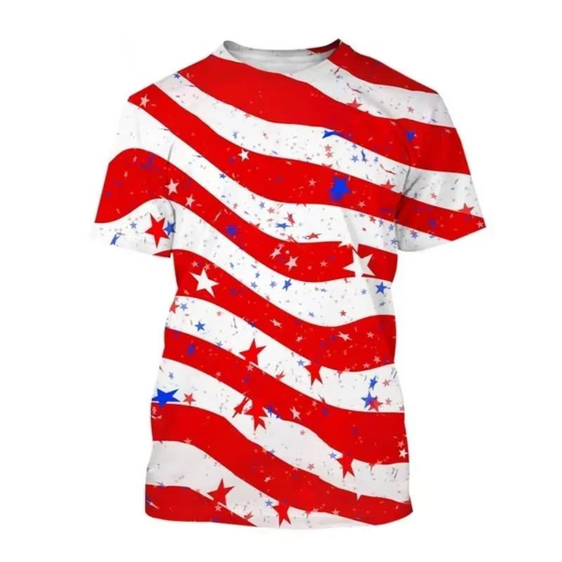 Summer Round Neck 3D Colorful Abstract Art & Geometric Pattern Printed Fashionable Casual Short Sleeved Children's Boy and Girl Kids Unisex T-shirts