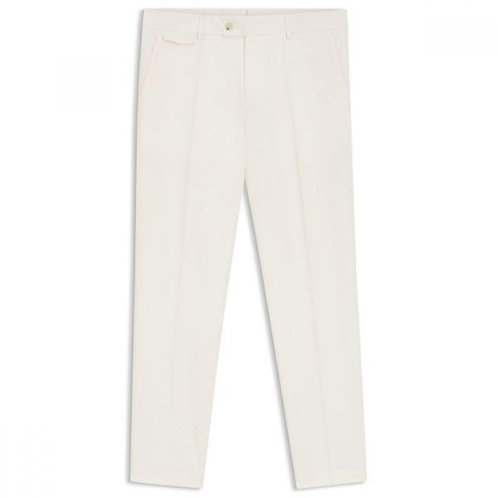 BOSS Easy Iron Stretch Cotton Tapered Fit Poplin Pants Open White  50561217118 