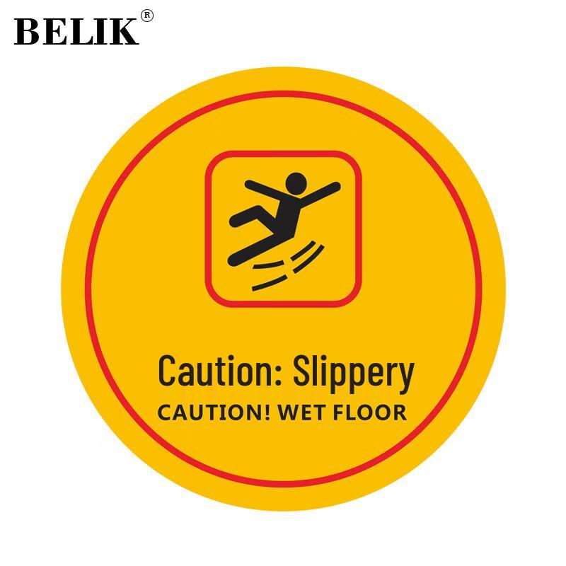 BELIK Round Waterproof Caution Wet Floor Sticker 20*20CM