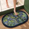 Oil Painting Luxury Soft Technology Velvet Mat Bathroom Moisture-wicking Easy Dry Non-slip Mat Bathroom Door Mat