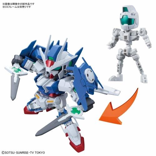SD Gundam Cross Silhouette Gundam 00 Diver Ace Barevně kódovaný plastový model