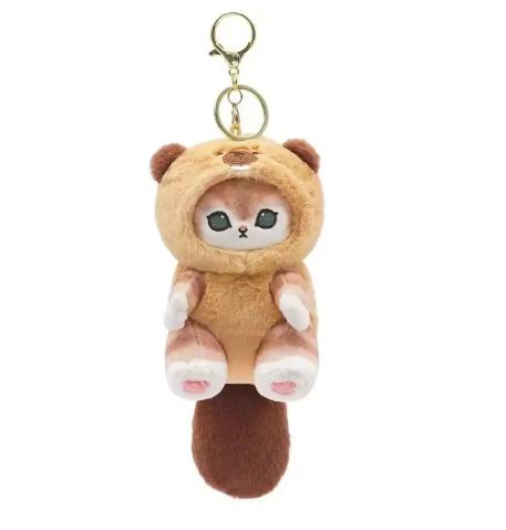 Mofusand Langschwanztiere Serie Plüschtier Niedlicher Haifischkatze Weiches Kuscheltier Kawaii Plüschtier Spielzeug Geschenk für Kinder