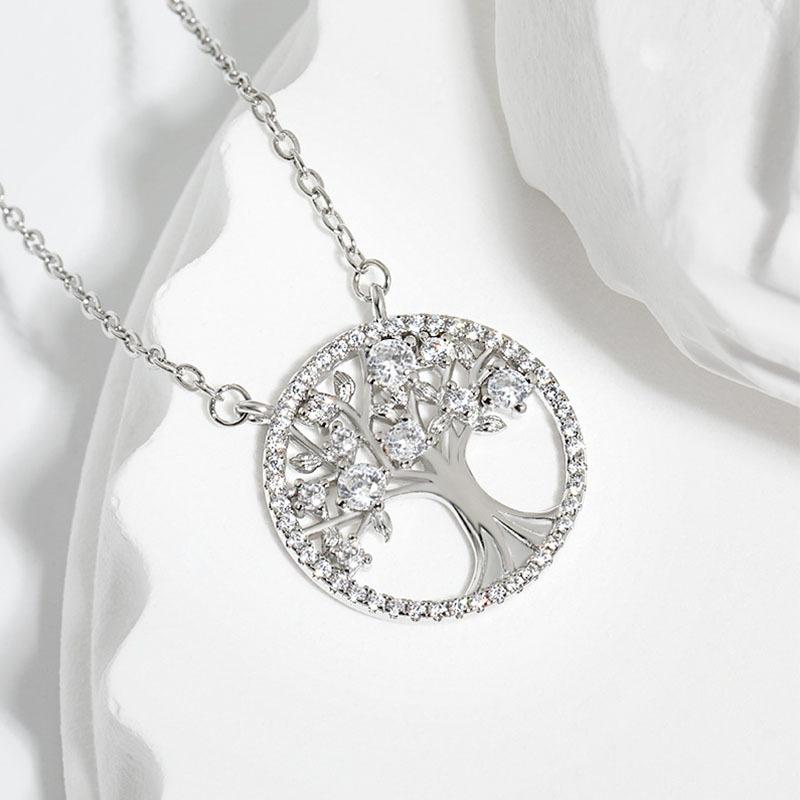 Color Zirconium Law Necklace Women S Religious Belief Hollow Nature Tree Of Life Necklace Premium Durable Quality