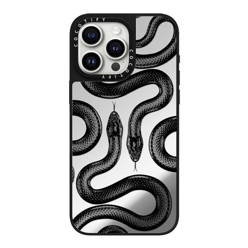 Snake King for Apple 16promax for Yu Mobile Phone Case for IPhone15 Anti-fall 14 Mirror New Style 16 Women 15plus