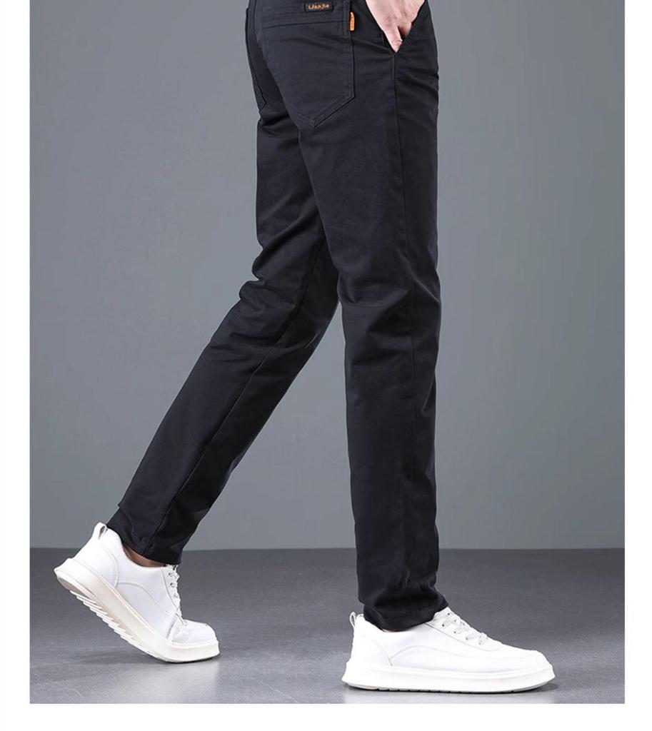 Herren Herbst Baumwolle Slim Fit Stretch Hose