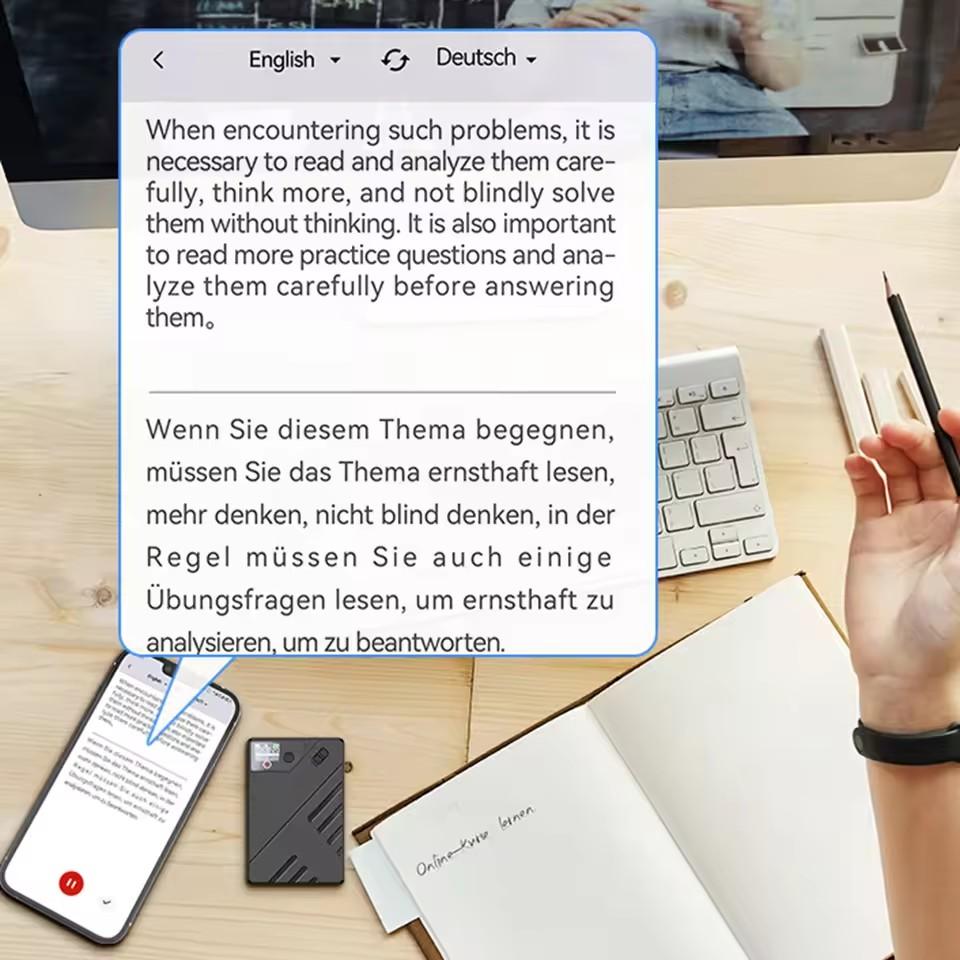 

Bluetooth-compatible 5.1 AI Voice Recorder GPT 8/16/32/64/128GB Intelligence APP Control Audio Real Time Transcription/Summary 8GB