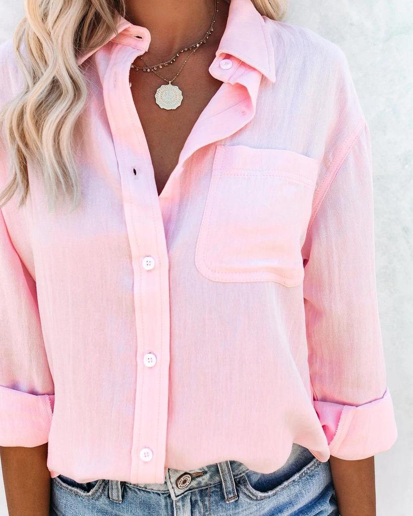 European and American Women's Long Sleeve Casual Lapel Shirt - Autumn/Winter 2020 Collection (Model: MC1033)