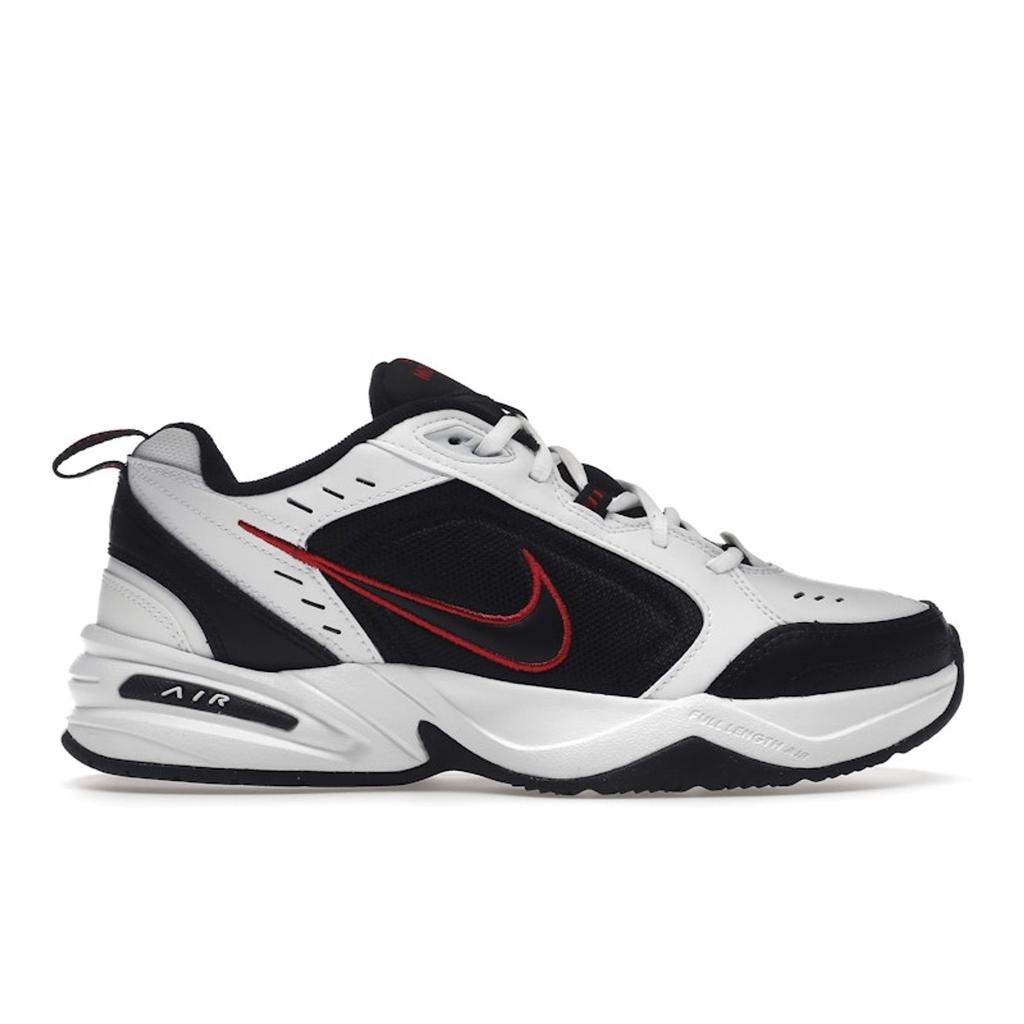 Nike Air Monarch IV White Black Red Unisex Sneakers Varsity-Red 415445-101