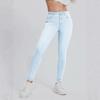 Hohe Taille Stretch Schlanke Passform Damen Denim Jegging Hosen Lässig Täglich