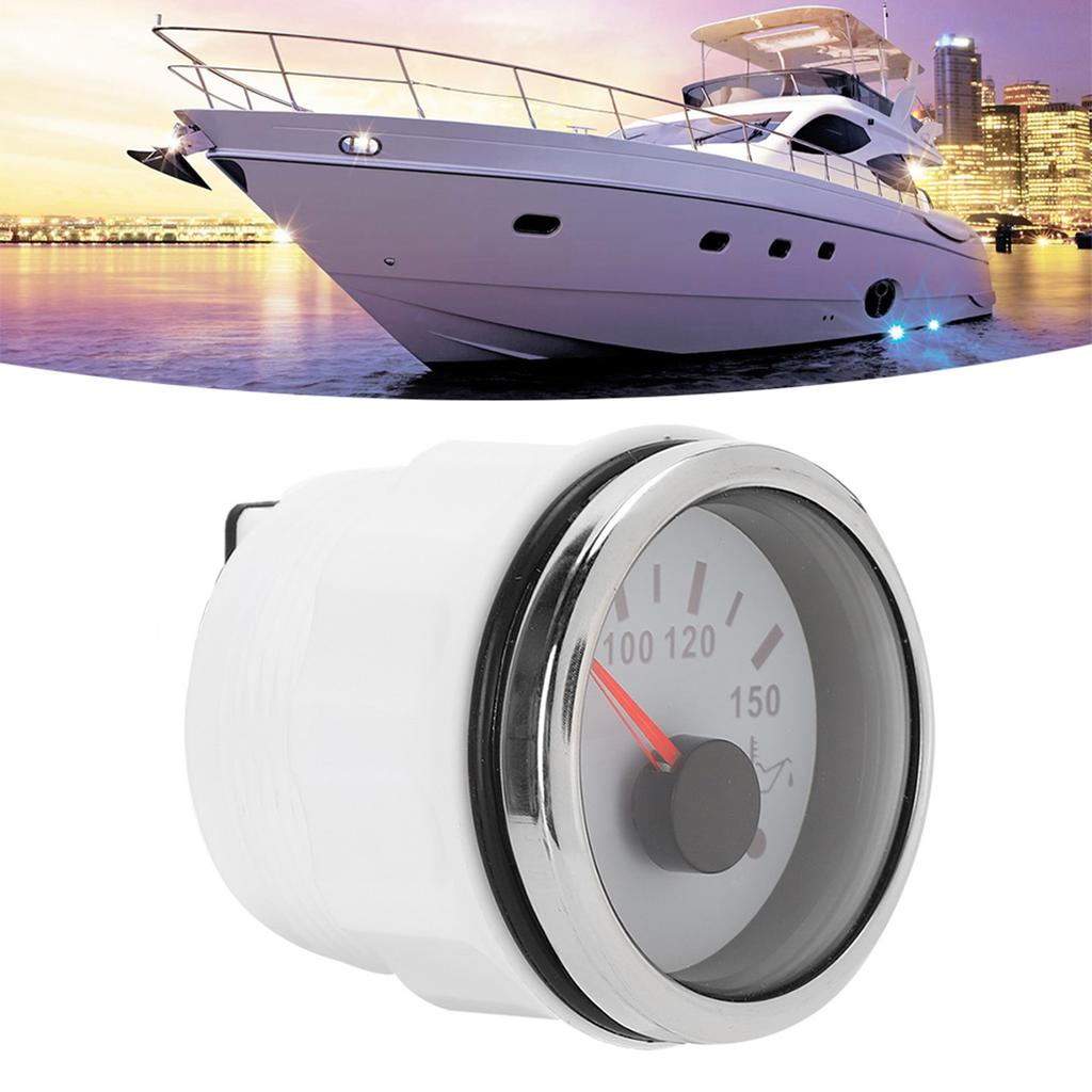 Öltemperaturanzeige 52mm 2 Zoll Intelligenter Alarm Edelstahl 316 für Auto BootWeiß