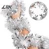 Christmas Tree Ornament Ribbon Snowflake Tinsel Garland, 200cm Light Blue Purple Foil Durable Pet Material Strip for Staircase Window, Holiday
