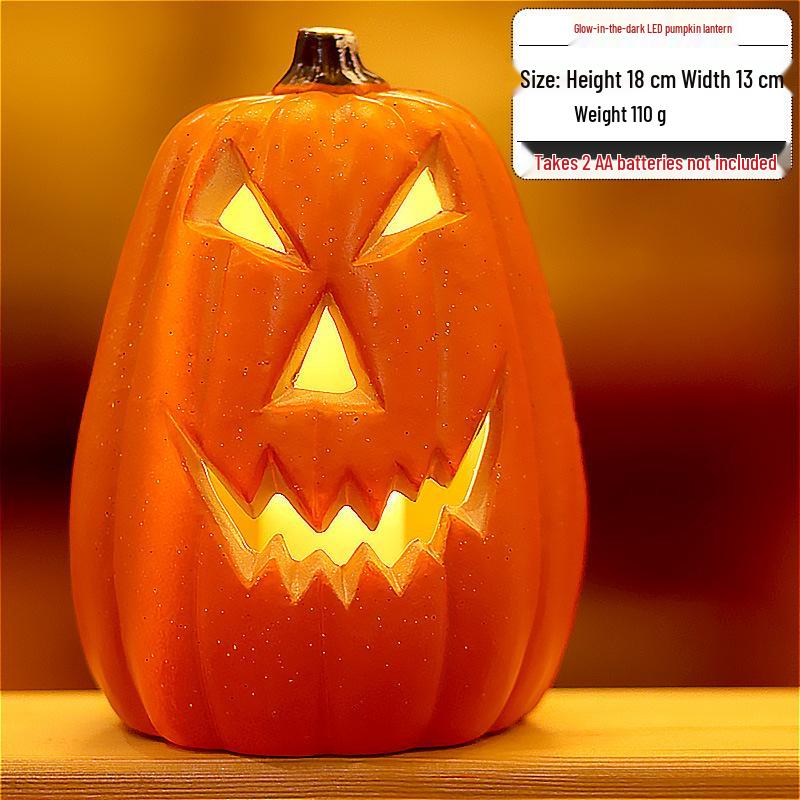 Stor Lysande Halloweenpumplampa Dekoration för Gård och Butiksfönster