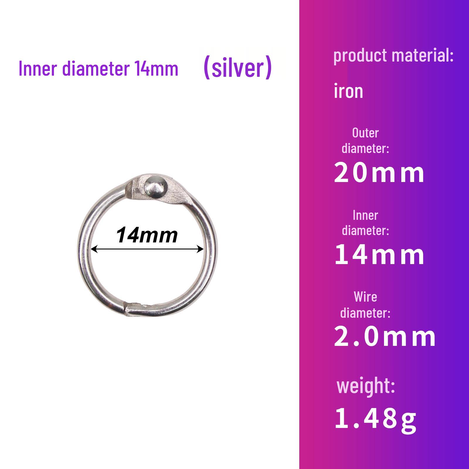 Круглое металлическое кольцо-зажим для DIY-альбомов и календарей - Разъемное кольцо для книг