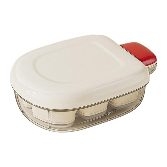 Food Grade Plastic Ice Maker with Sealed Lid Ice Cube Tray Storage Box Push Release Odorless Summer Cooling Ice Maker for Kitchen