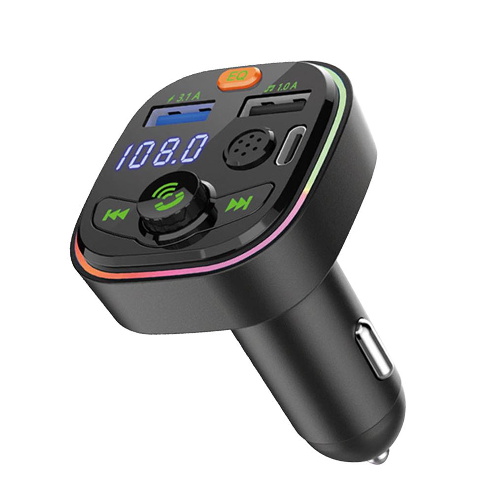 Bezdrátový displej FM vysílače Bluetooth 5.0 20W Rychlé nabíjení 4,1A Duální USB nabíječka handsfree sada do auta FM modulátor EQ s jedním klíčem