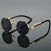 Vintage Punk Round Sunglasses Men Fashion Double Bridge Multicolor Shades Women Retro Trendy Brand Luxury Design Sun Glasses