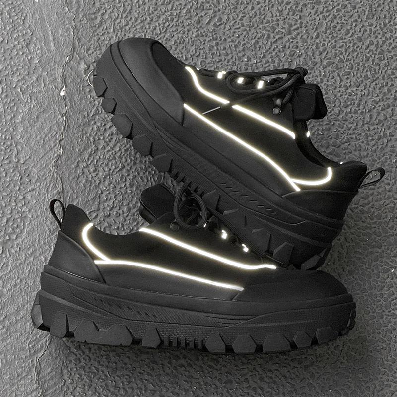 Fashion Street Style Original Men's Sneakers New Arrival Casual Leather Shoes Fashion Trend Male Thick Bottom Shoes Skateboard Footwear