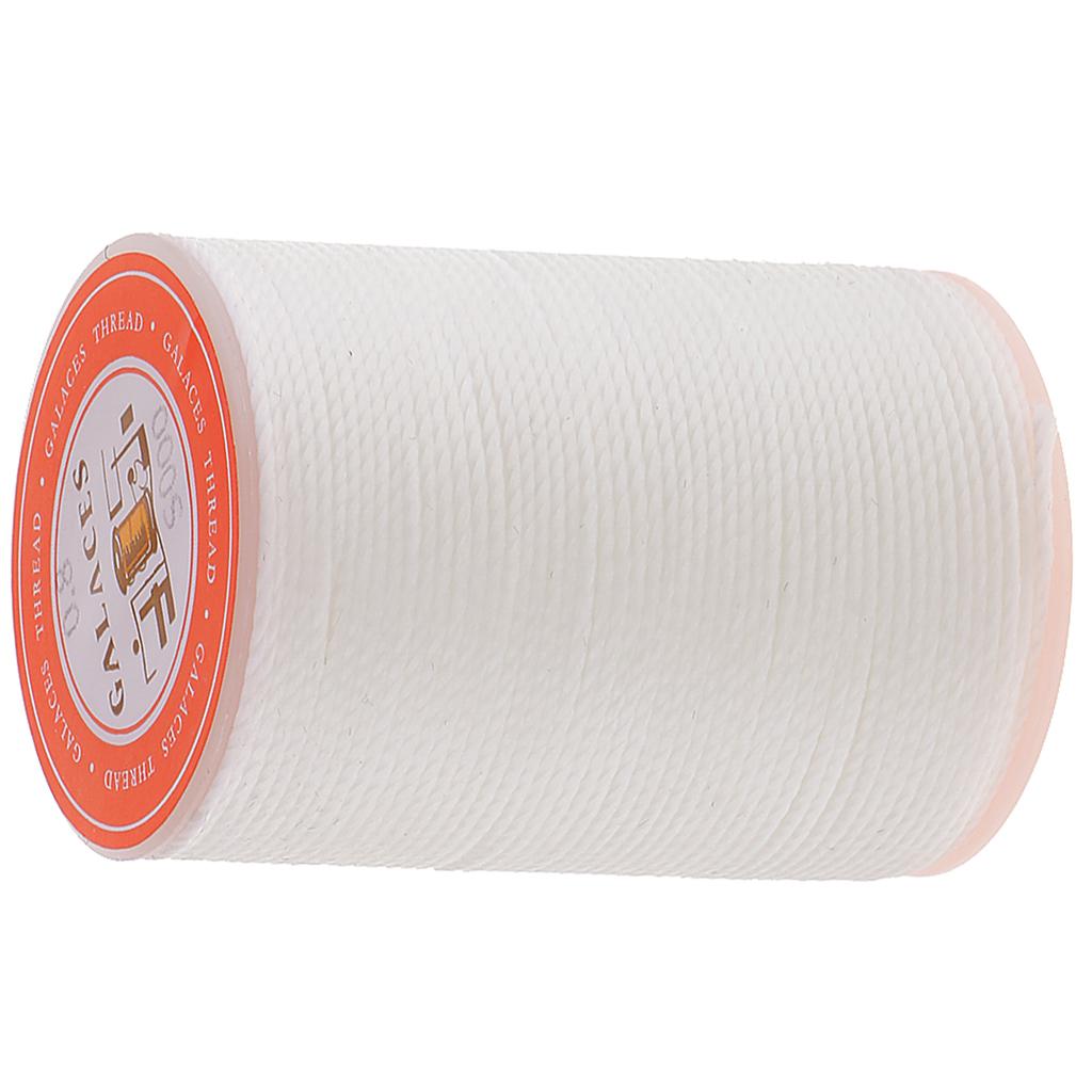 2 Pieces 0.8 Waxed Polyester Braided Thread for DIY Leather Goods, 55 Meters