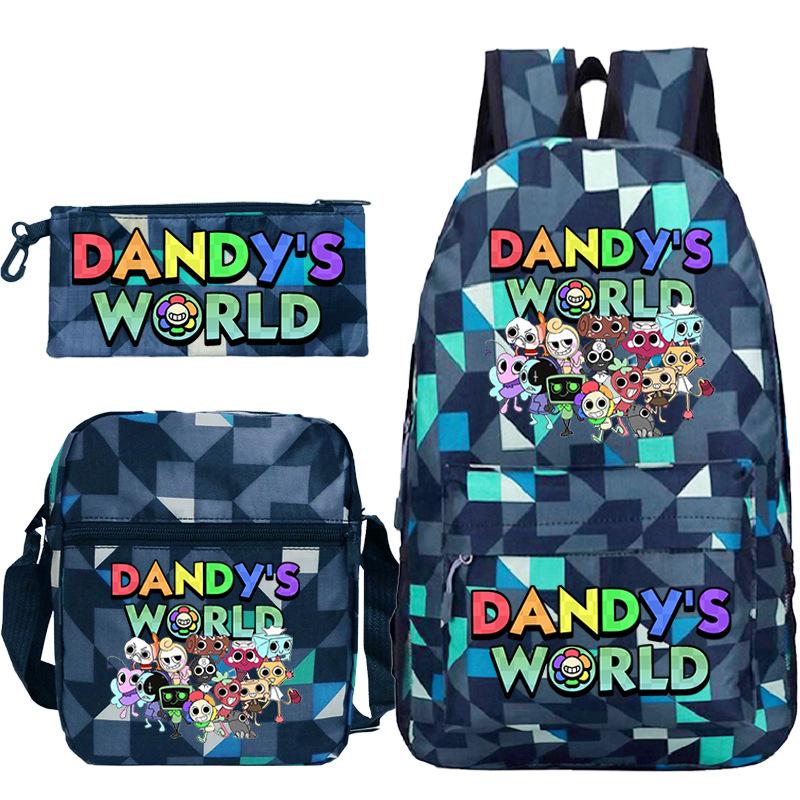 Dandy's World Print Fashion Children's Shoulder Bag Pencil Bag Youth Leisure School Bag Three-piece Set
