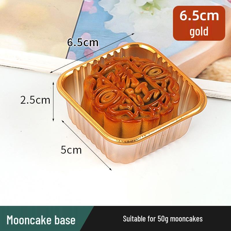 Golden Mooncake Blister Packaging: Salted Egg Yolk Pastry Tray with Mung Bean Cake Blister Box.