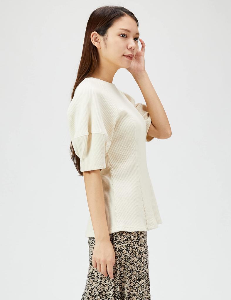 FRAY Puff Sleeve Cut One Size Fits All I.D. Women's Top, FWCT224094,