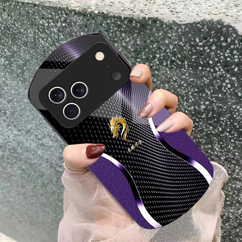 The majestic dragon head For iPhone 17 16 15 14 Pro 13 Plus 12 mini 11 Pro Max XR X S 7 8 Elliptical Tempered Glass Phone Case