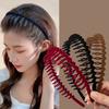 Matte Wave Simple Flocking Hair Band Women Velvet Face-Washing Headdress Headband Toothed Anti-Slip Hair Hoop Headwear Girl Gift