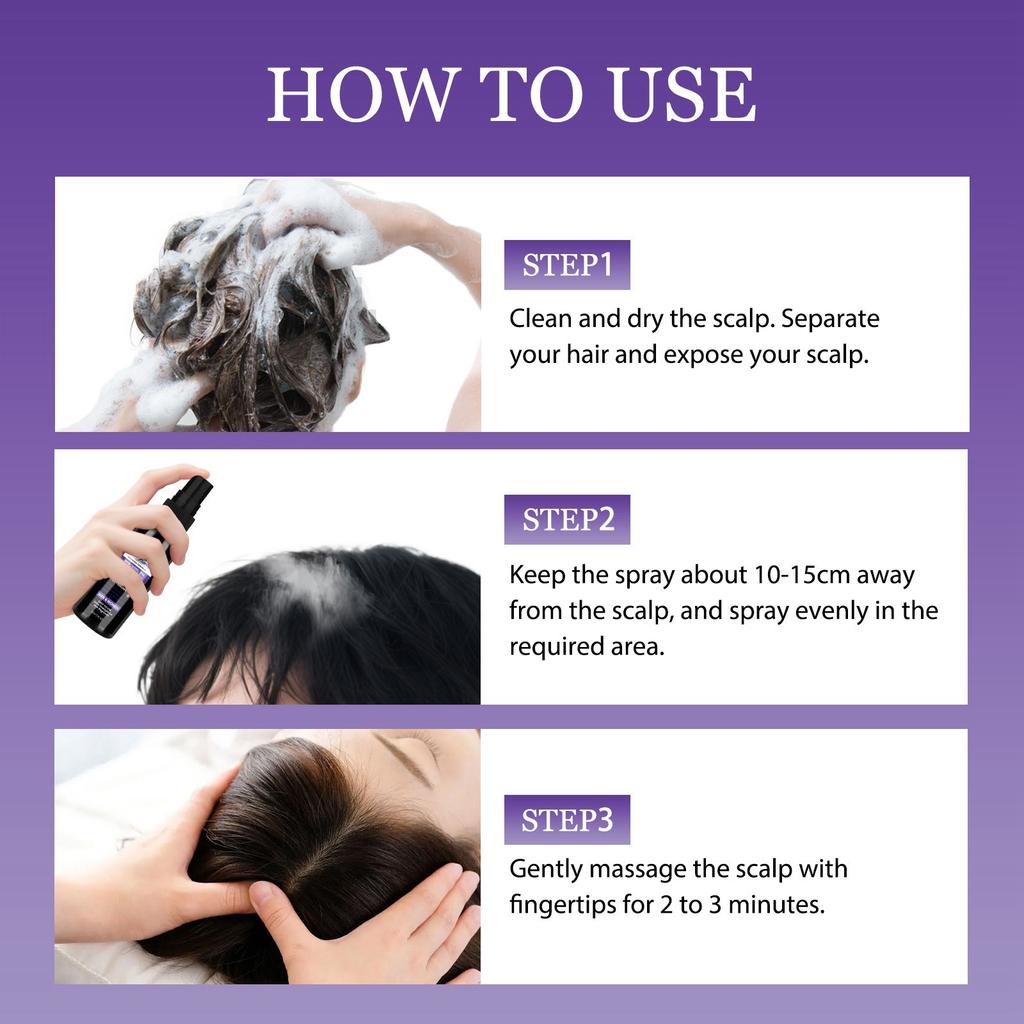 Hair Growth Nourishes Hair Follicles, Reduces Hair Loss, Scalp Care Biotin Dense Hair Spray,60ml