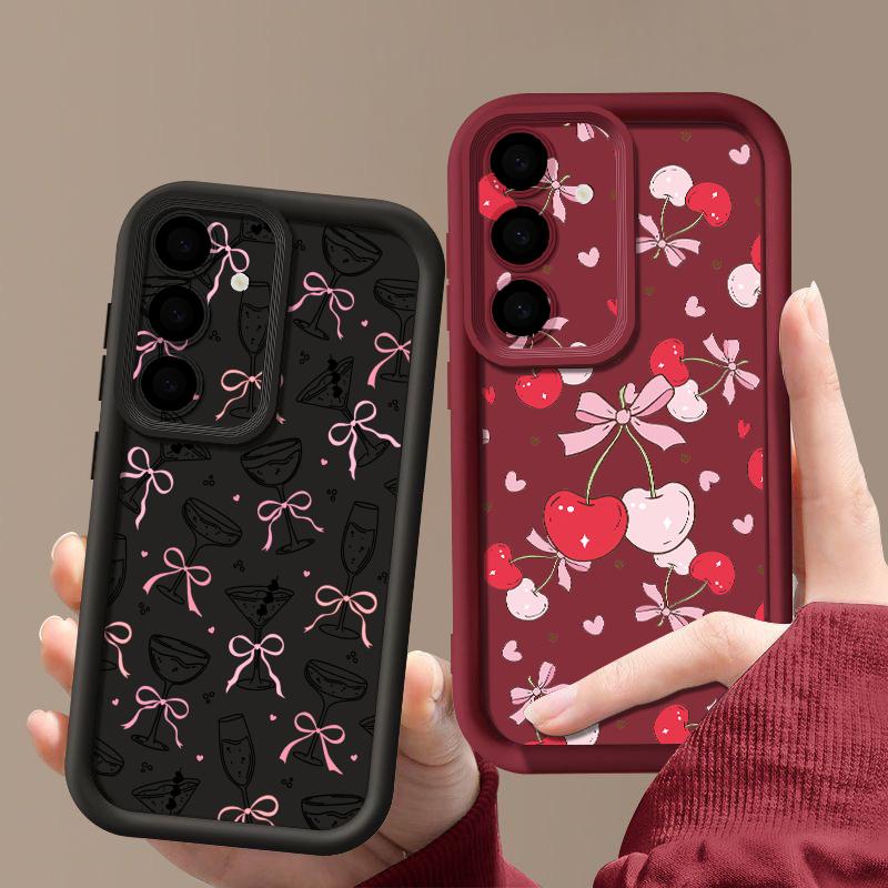 Colorful Bowknots Pattern Case For Samsung A57 A37 A17 A56 A36 A16 A55 A35 A15 A54 5G S21 FE S22 S23 S24 S25 Plus S26 Ultra Bumper Cover