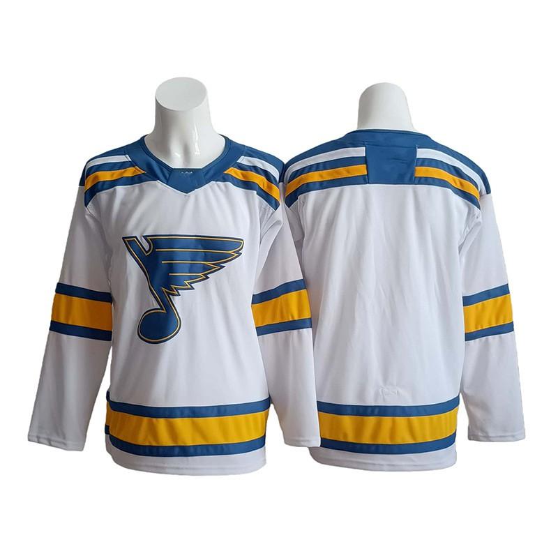 Vintage Ice Hockey Jersey Blue Team 10 Embroidered Practice Uniform Cotton Blend Mens Sportswear Training Games