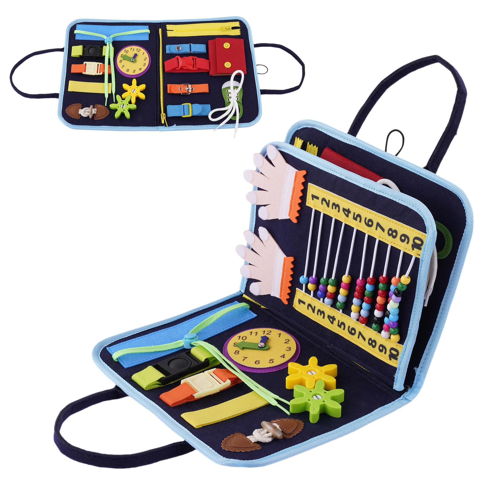 

Монтессори Игрушка Сенсорная доска Felt Busy Book for Toddle Sensory Activity Развивающая доска для Fine M