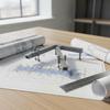 Static Airport Scene Model Kit 1:400 Double Corridor Bridge Airport Facilities Collectible Display Toy Desktop Decoration Gift