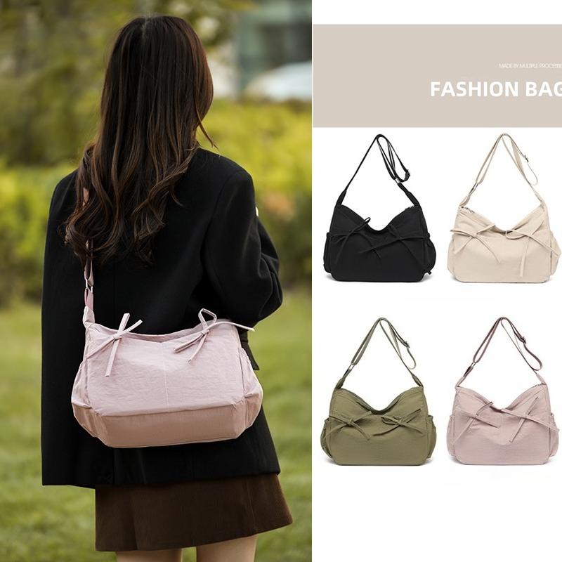 Simplified Nylon Knot Underarm Commuter Bag Women's Crossbody Bag Large Capaci Trendy Tote Bag