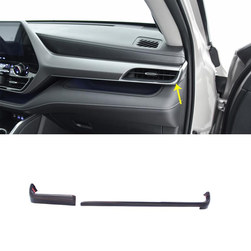 For Toyota Highlander Kluger  2022 Car Interior Peach Wood Decoration Gear Shift Knob Head Cover Trim