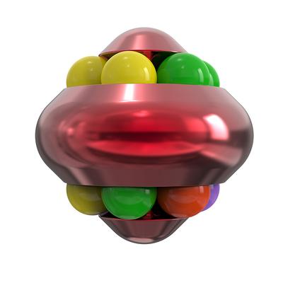 Aluminium EDC Orbit Ball, Fidget Toy Magic Cube Puzzle Rainbow Puzzle Ball, Brain Teaser Puzzle Infinity Cube zur Linderung von Stress, Angstzuständen, ADHS, Zwangsstörungen