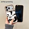 Phone Case: 2D Flat Lambskin Suitable for iPhone 18 17 16 15 14 13 Pro Film Protective Case, Cute Chubby Panda, Christmas and Halloween Gift