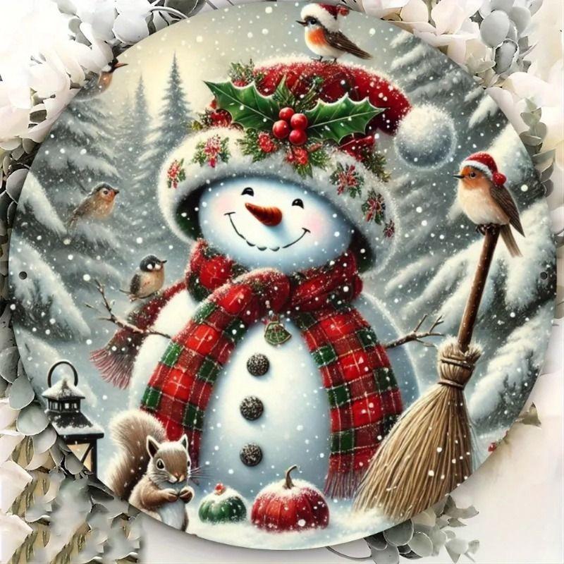 2D Flat Hanging Decorative Metal Sign Hand Painted Art