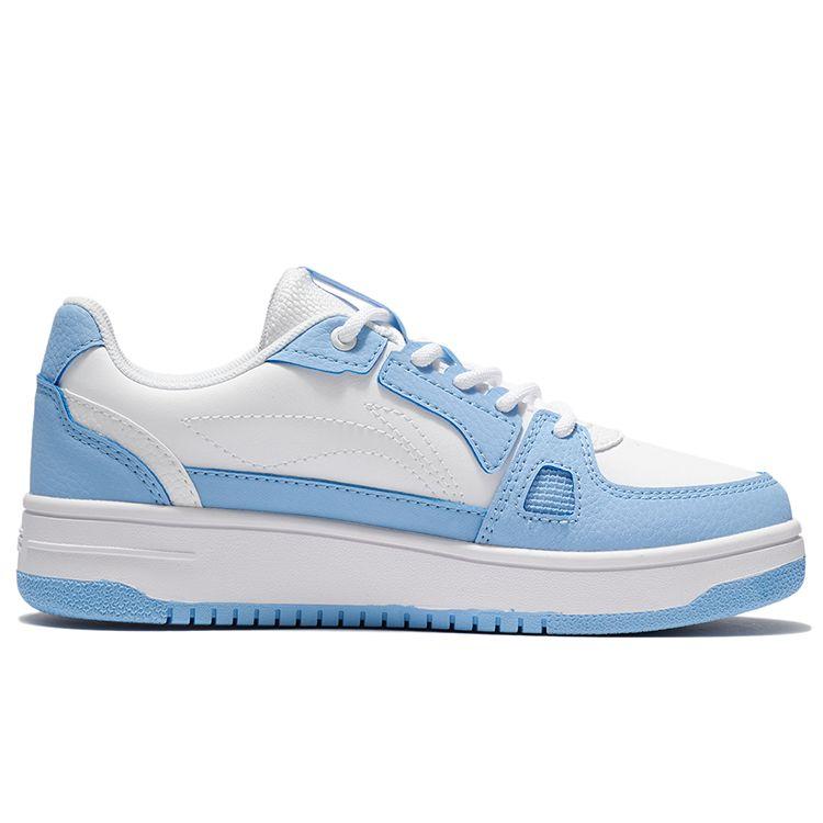 Li-Ning Cloud Shock Absorption Rebound Wear-Resistant Lightweight Breathable Anti-Kick Low-Top Kids Skate Shoes Kids Sneakers White Blue YKCS096-62