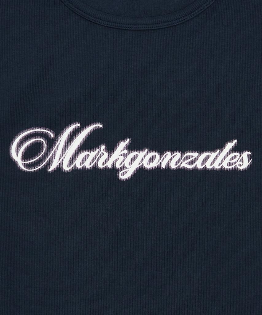 Mark Gonzales Women'S Mg Lettering Short Sleeve T-Shirt - Navy
