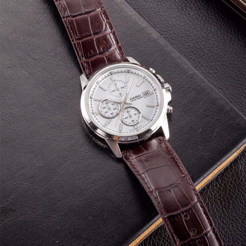Casio Men DRESS 43mm White Watch MTH-5001L-7APF MTH-5001L-7APF