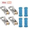 1-8Sets Adjustable Rope Tensioner Kit with Straps for Cargo Tie Down Camping Outdoor Home Use Ratchet Buckle Load Secure