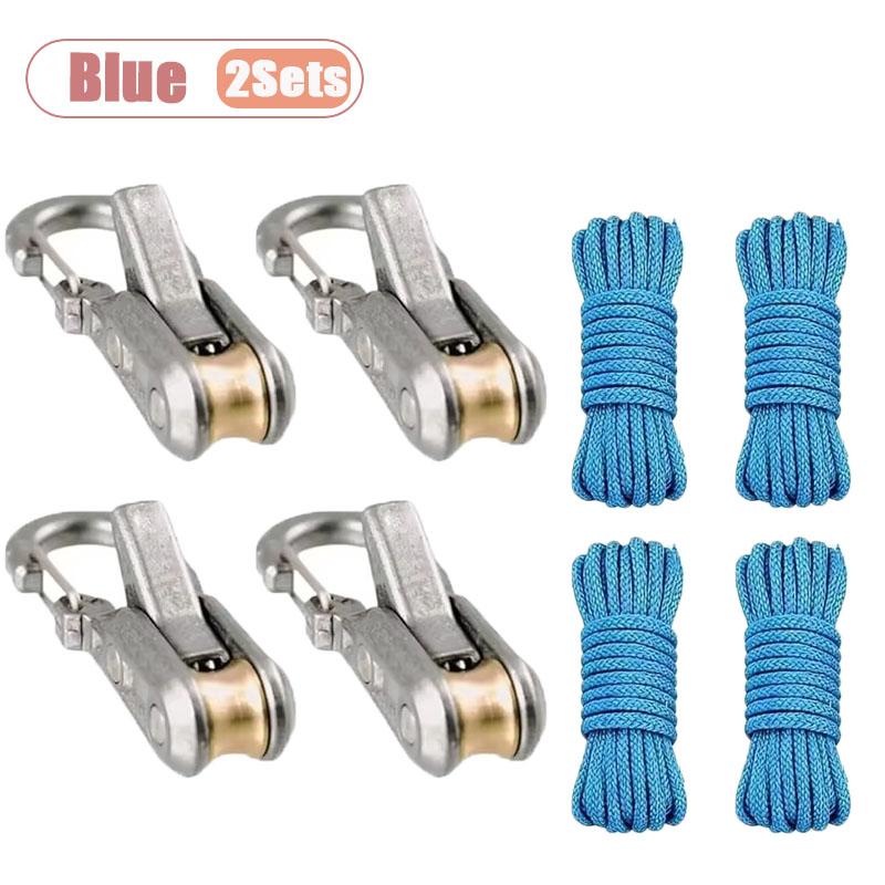 1-8Sets Adjustable Rope Tensioner Kit with Straps for Cargo Tie Down Camping Outdoor Home Use Ratchet Buckle Load Secure