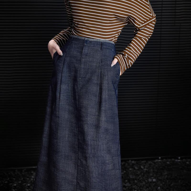 De Mana Elegant Petite Commuter Mid-Length Straight Skirt