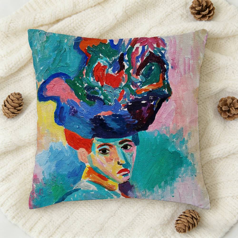 HHenri Matisse Paintings Art Doublesided Printed Square Decorative Cushion Cover for Sofa Living Room Home Decor