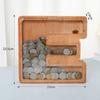23cm Large Size Twenty-six Letter Piggy Bank Wooden Coin Money Saving Box Jar Coin Storage Box Desktop Ornament Home Decor Craft