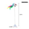 Cat Suction Cup Spring Wand Toy with Feather & Bell