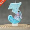 Princess Frozen Birthday Candles 0-9 Number Glitter Cake Candle Kids Girls Birthday Party Cake Topper Decoration Supplies